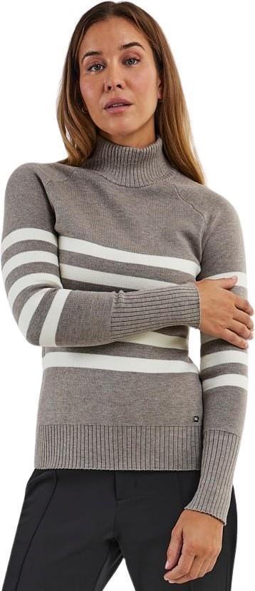 Lugano Fitted Top - Womens - mocha / pearl combo 1
