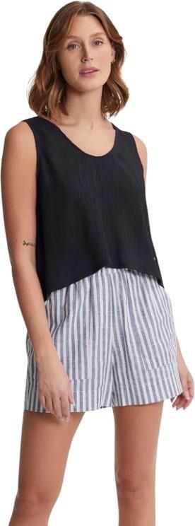 Lusk Shorts - Womens - cabana stripe / french navy 1