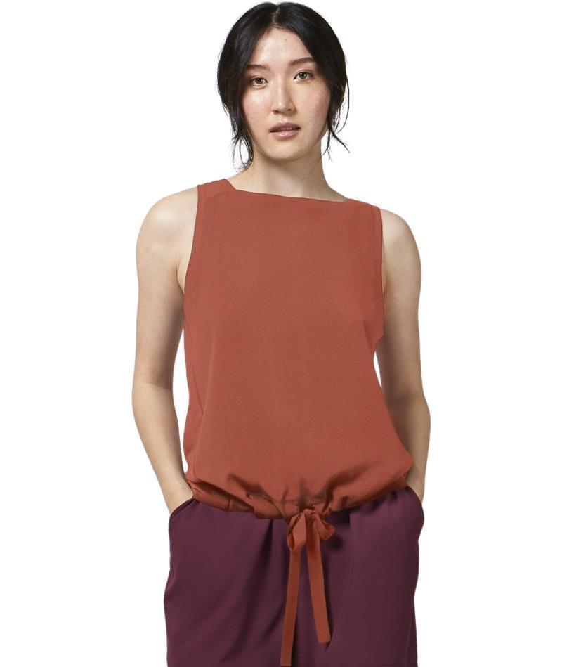 Mayfair Sleeveless Top - Womens - Terracotta 1