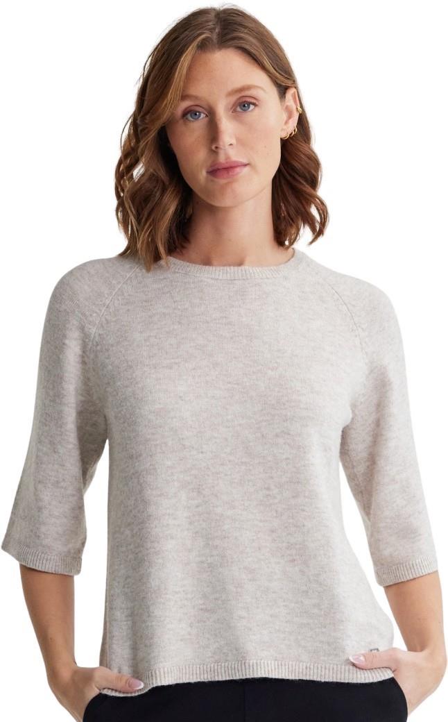 Mira SS Sweater - Womens - birch heather 1