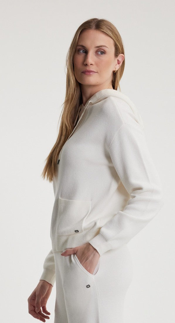 Yuki Hoodie Sweater - Womens - pearl 1