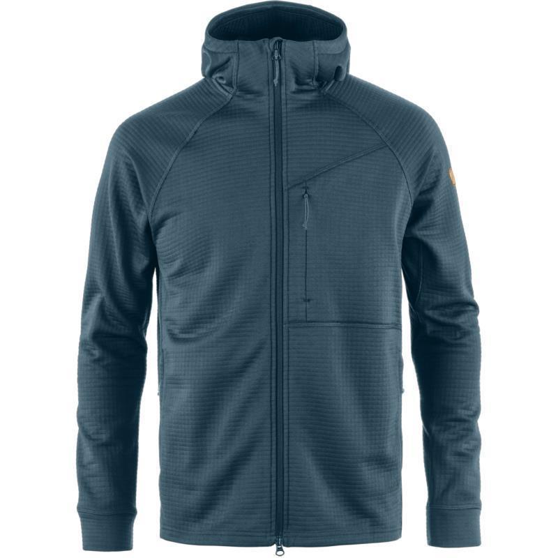 Abisko Grid Fleece Hoodie - Mens - Mountain Blue 1