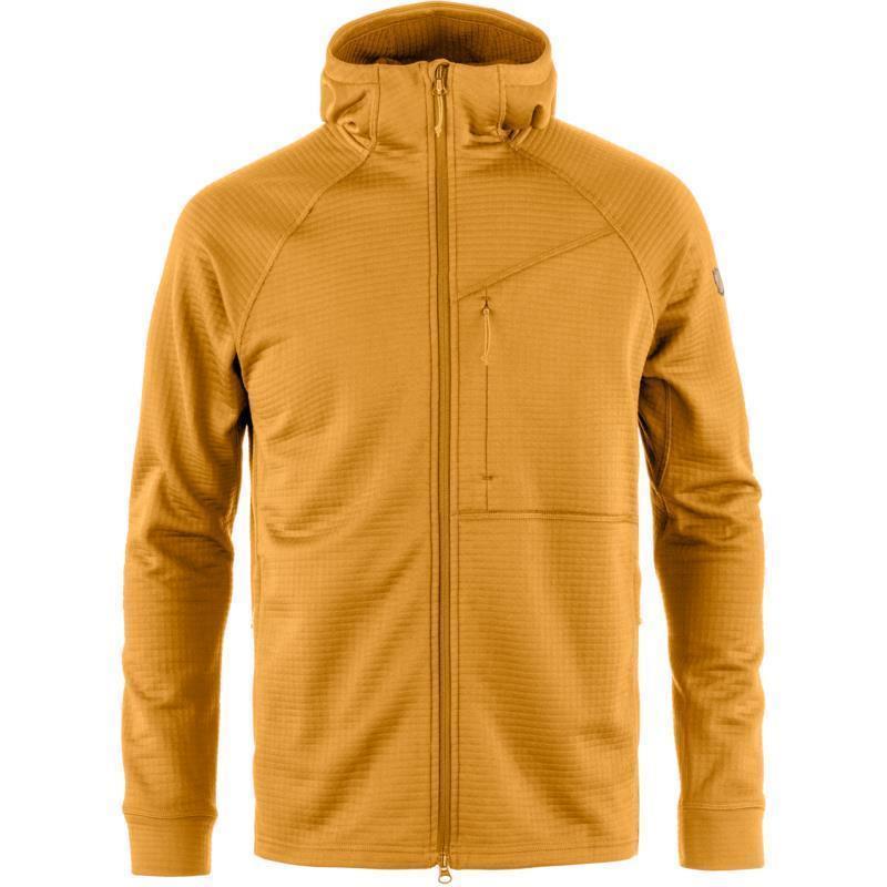 Abisko Grid Fleece Hoodie - Mens - Mustard Yellow 1
