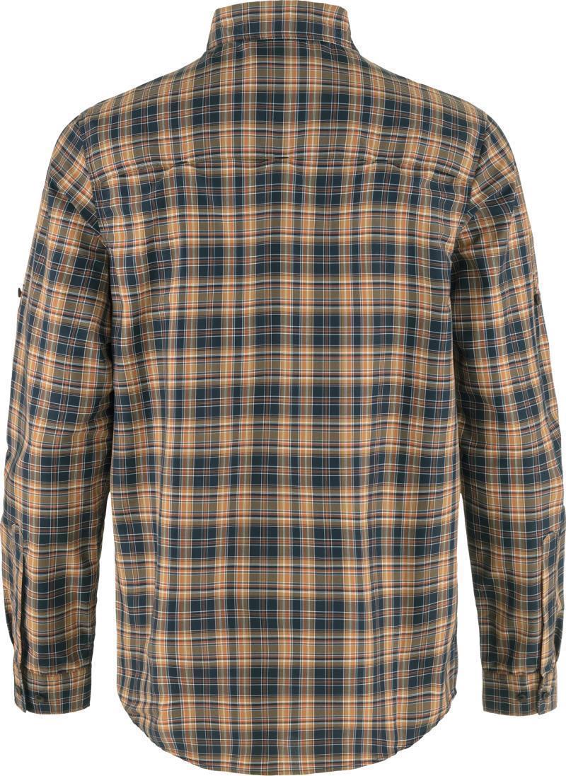 Abisko Hike LS Shirt - Solid - Mens - Dark Navy / Buckwheat Brown 2