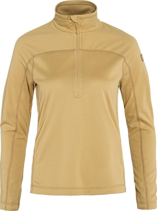 Abisko Lite Fleece Half Zip - Womens - dune beige 1