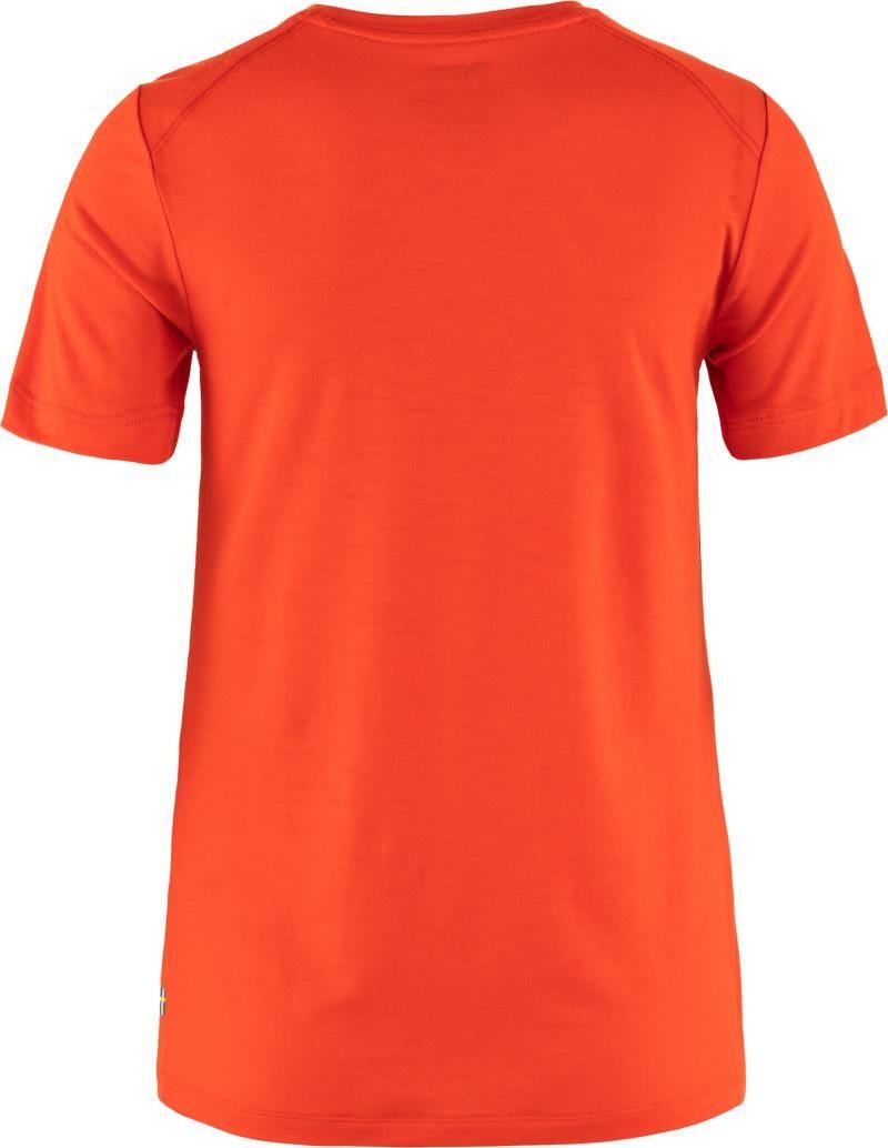 Abisko Wool Fox SS - Womens - flame orange / ultramarine 1