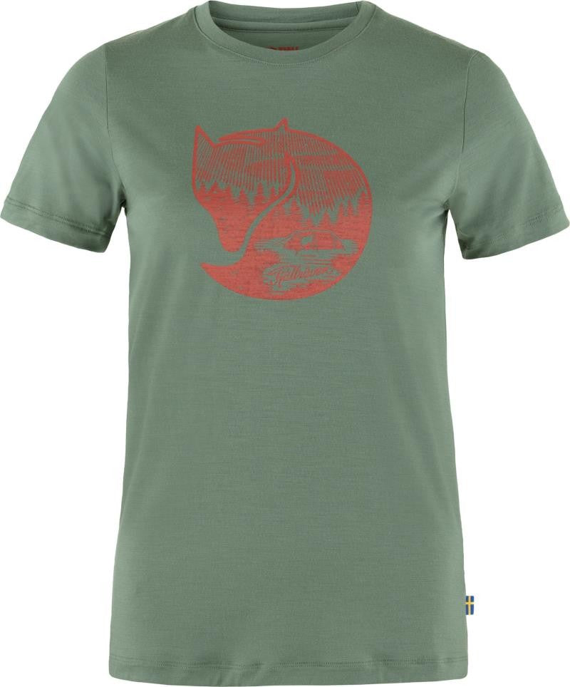 Abisko Wool Fox SS - Womens - patina green / terracotta brown 1