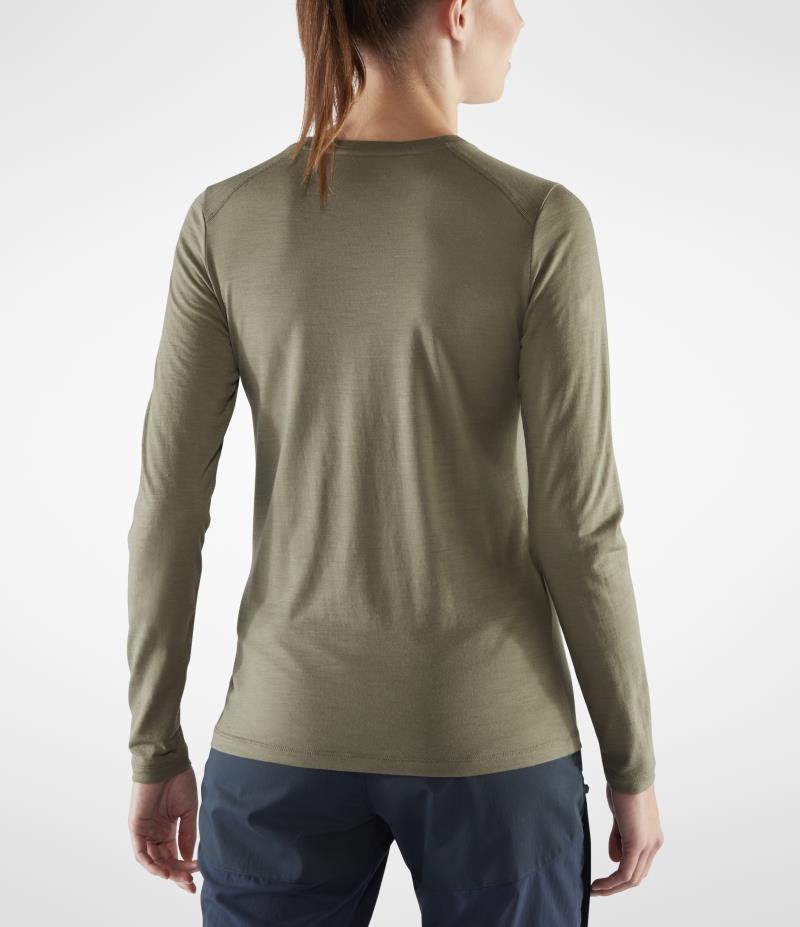 Abisko Wool LS T-Shirt - Womens - Light Olive 4