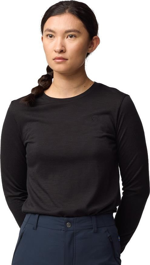 Abisko Wool LS T-Shirt - Womens - black 1
