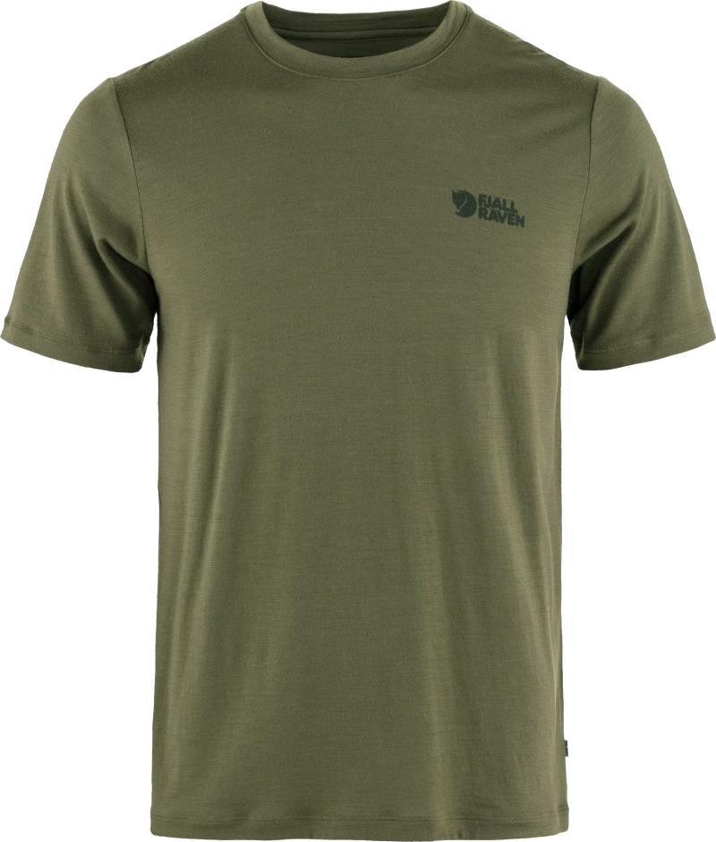 Abisko Wool Logo SS T-Shirt - Mens - Laurel Green 1