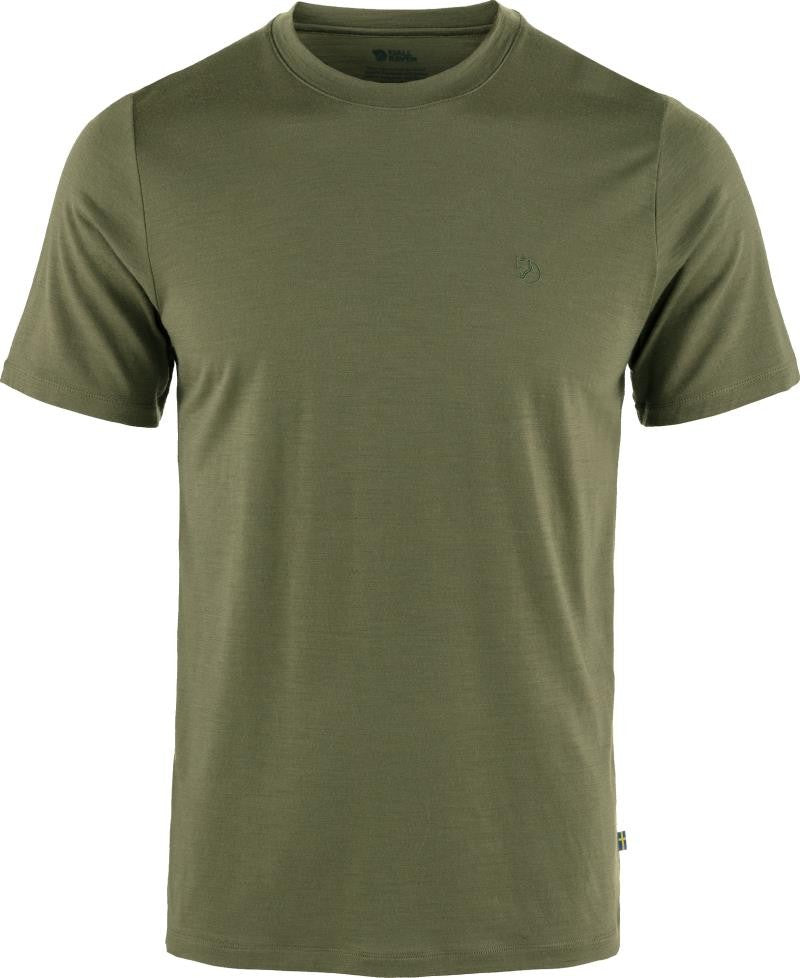 Abisko Wool SS T-Shirt - Mens - laurel green 1