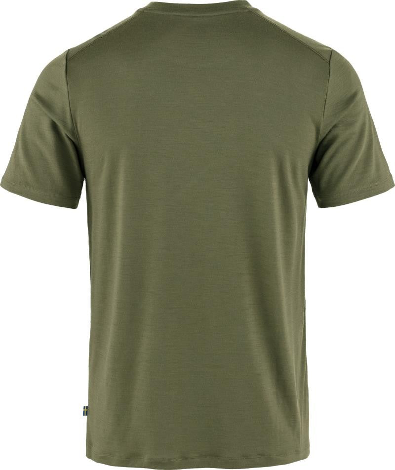 Abisko Wool SS T-Shirt - Mens - laurel green 1