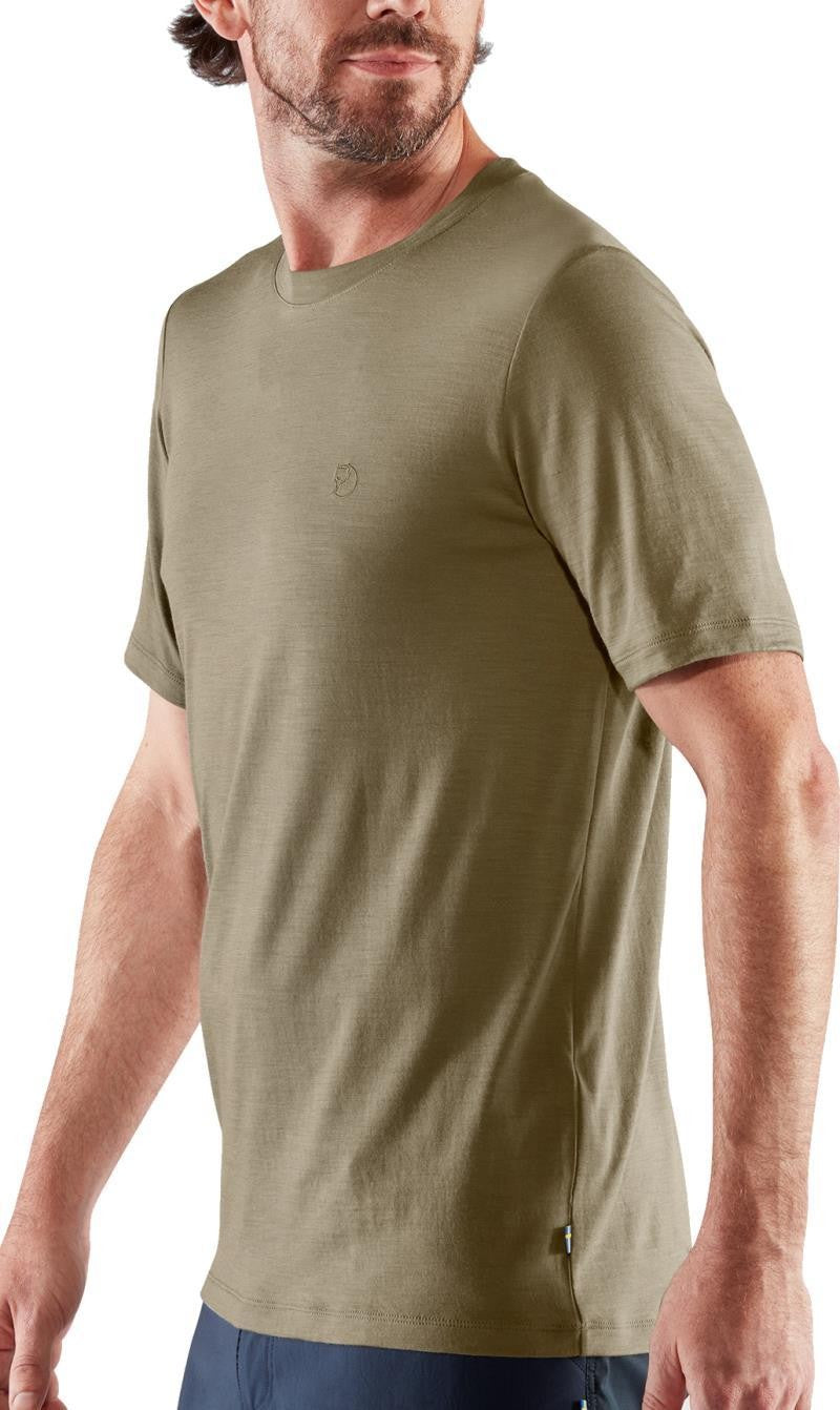 Abisko Wool SS T-Shirt - Mens - light olive 1