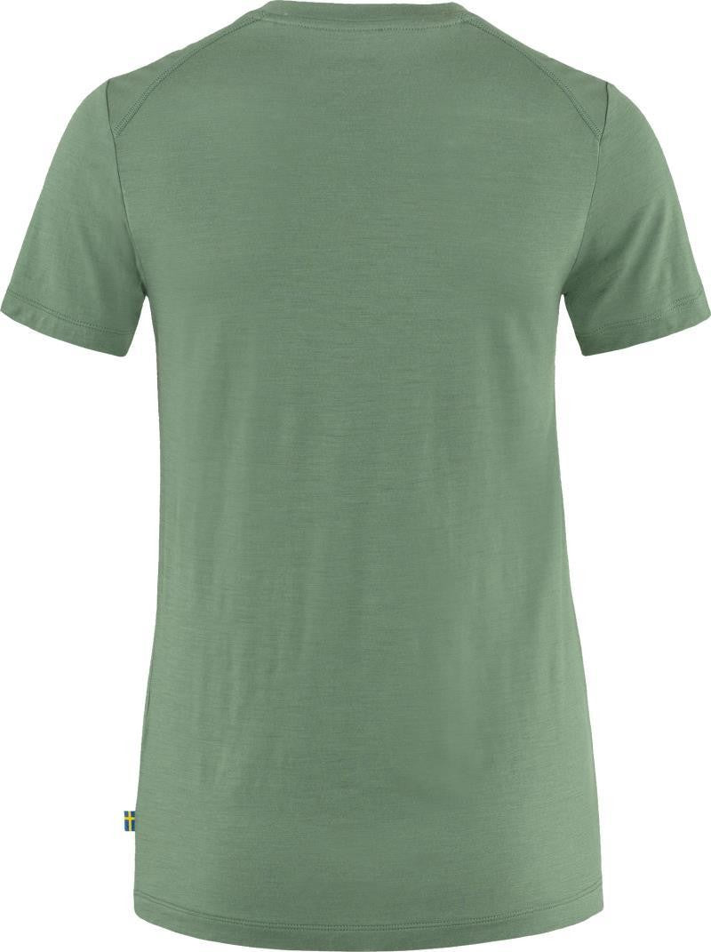 Abisko Wool SS T-Shirt - Womens - patina green 1