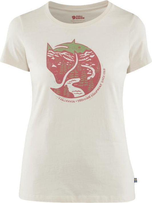 Arctic Fox Print T-Shirt - Womens - Chalk White 1