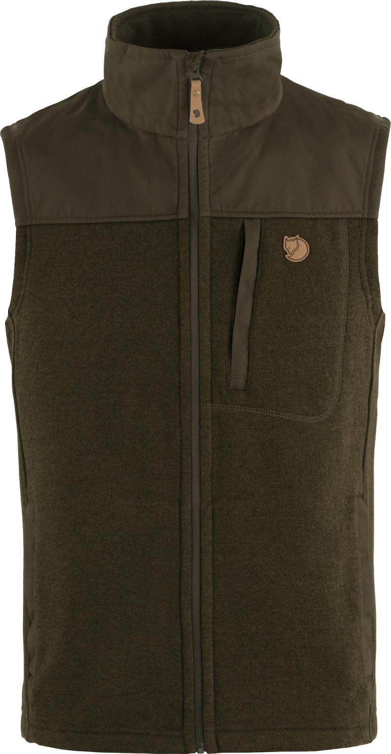 Buck Fleece Vest - Mens - dark olive 1