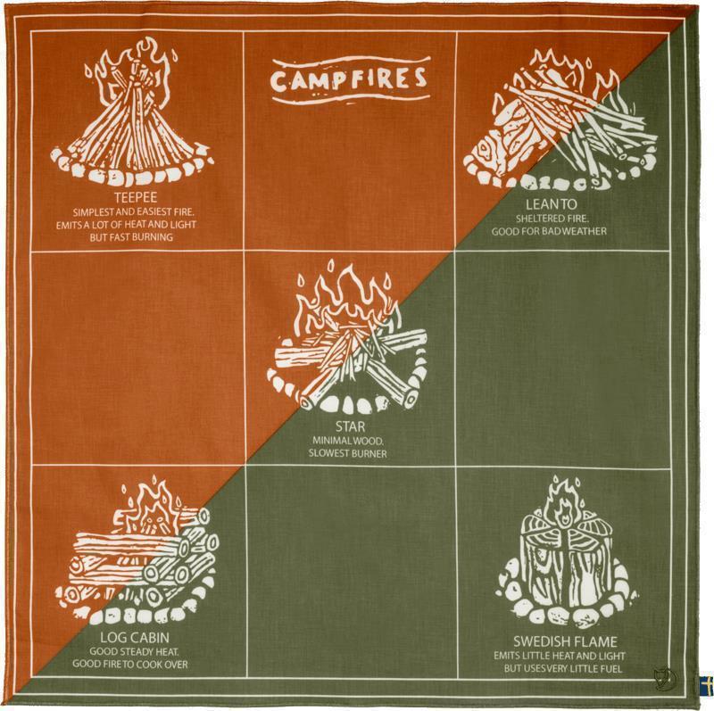 Campfire Bandana - Sunset Orange / Green 1
