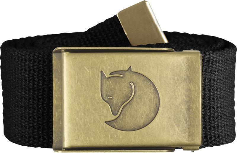 Canvas Brass Belt 4cm - Black 1