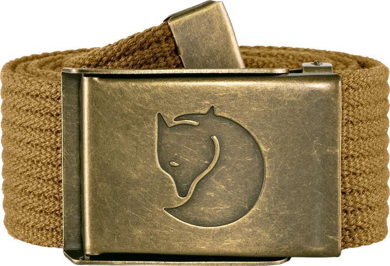 Canvas Brass Belt 4cm - Buckwheat Brown 1