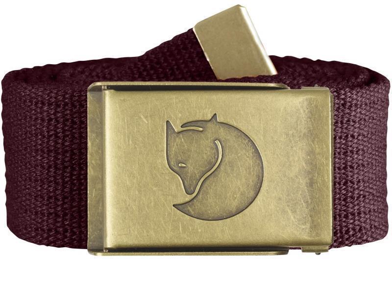 Canvas Brass Belt 4cm - Dark Garnet 1