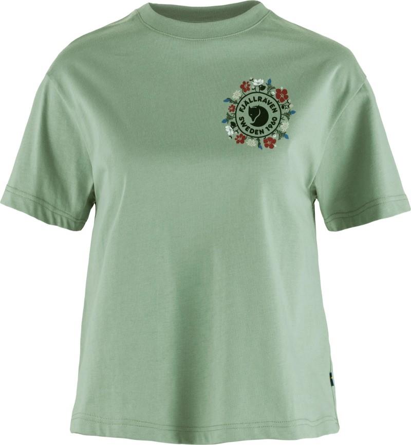 Fjallblomster Logo T-Shirt - Womens - misty green 1