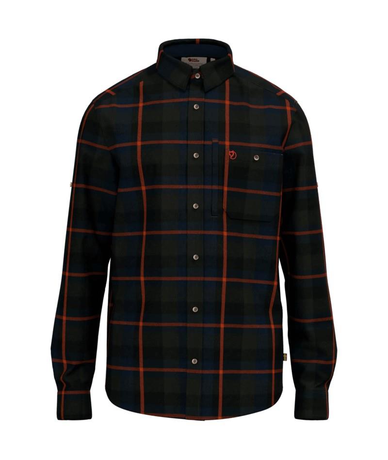 Fjallglim Regular Shirt - Mens - black oak / autumn leaf 1