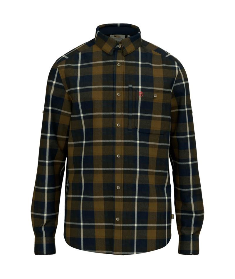 Fjallglim Regular Shirt - Mens - wood brown / black oak 1