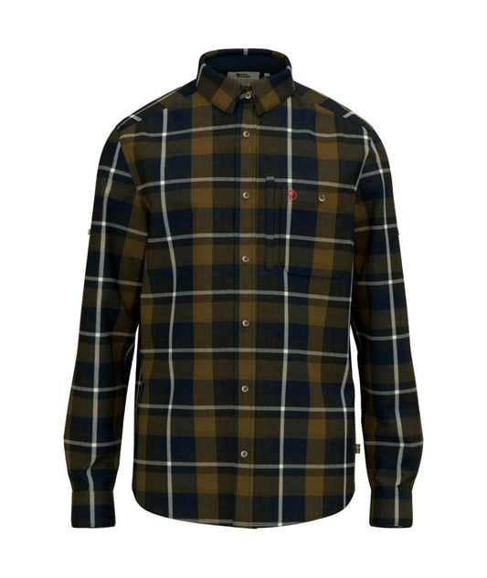 Fjallglim Regular Shirt - Mens - wood brown / black oak 1