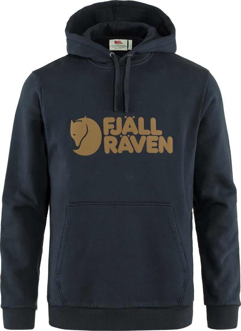 Fjallraven Logo Hoodie - Mens - dark navy 1
