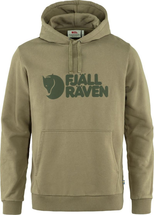 Fjallraven Logo Hoodie - Mens - light olive 1
