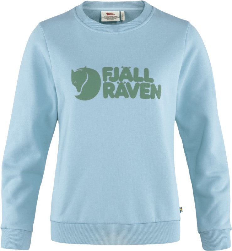 Fjallraven Logo Sweater - Womens - breeze blue / patina green 1