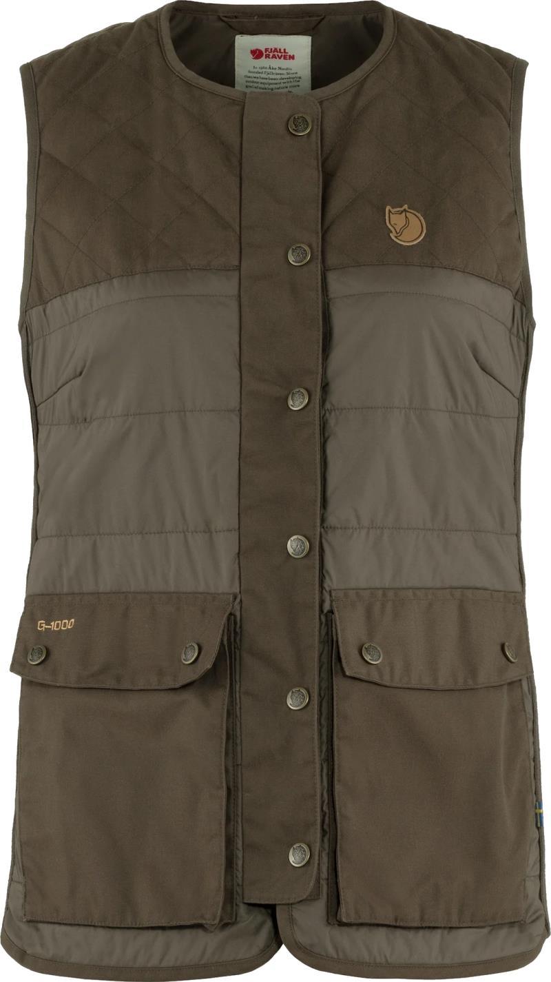 Forest Wool Padded Vest - Womens - Dark Olive 1