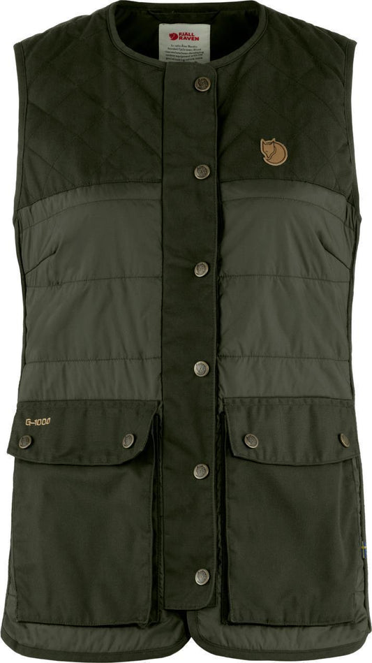 Forest Wool Padded Vest - Womens - Deep Forest 1
