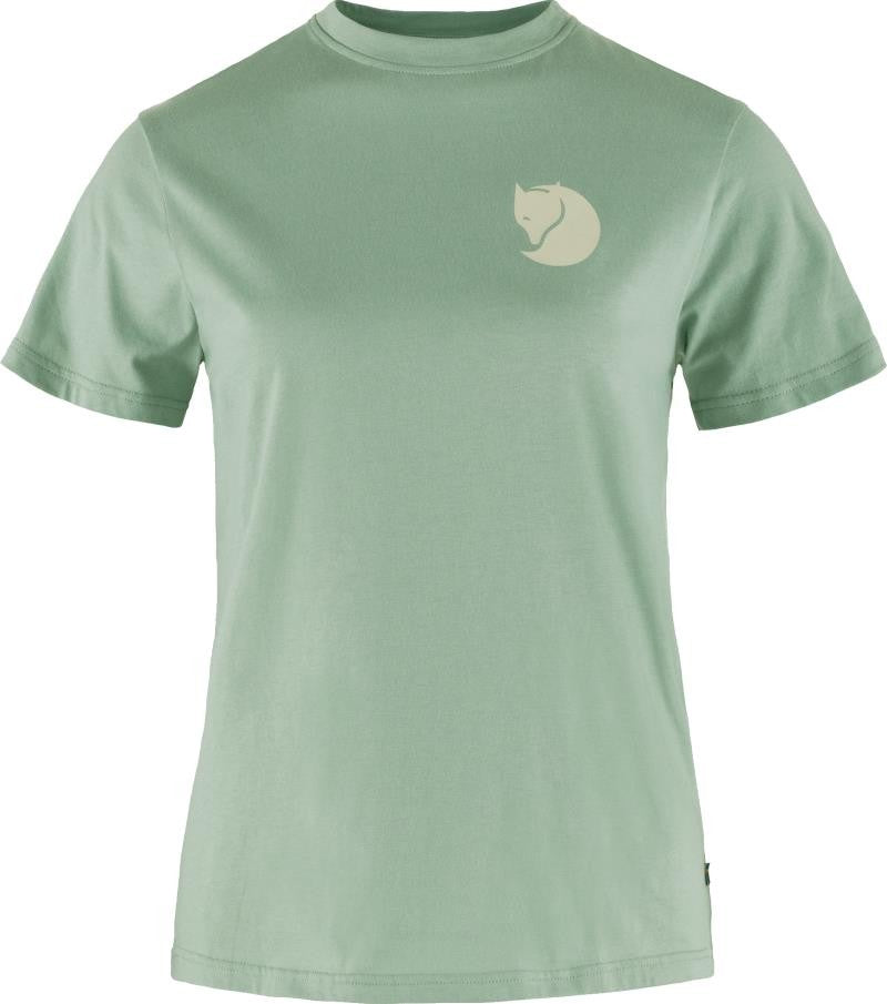 Fox Boxy Logo Tee - Womens - misty green 1