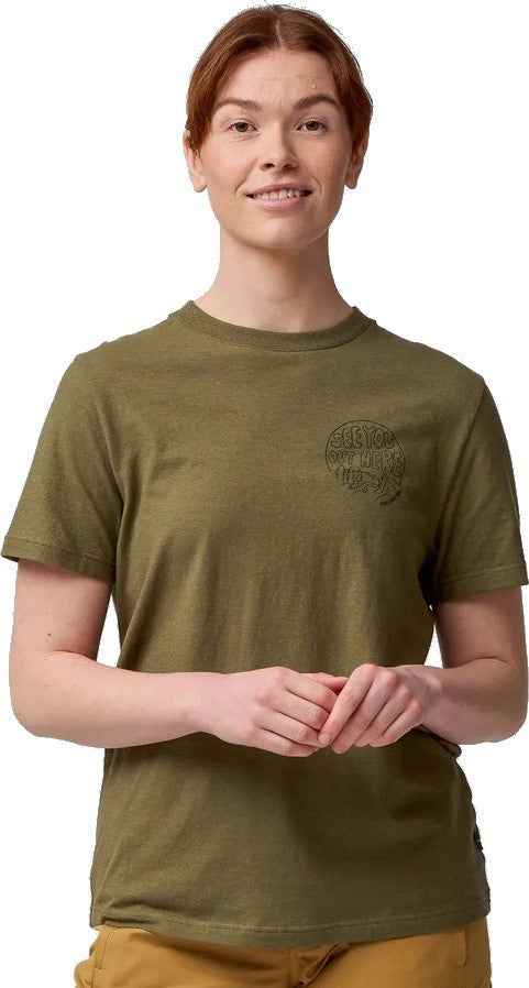 Hemp Blend Out Here T-Shirt - Womens - green 1
