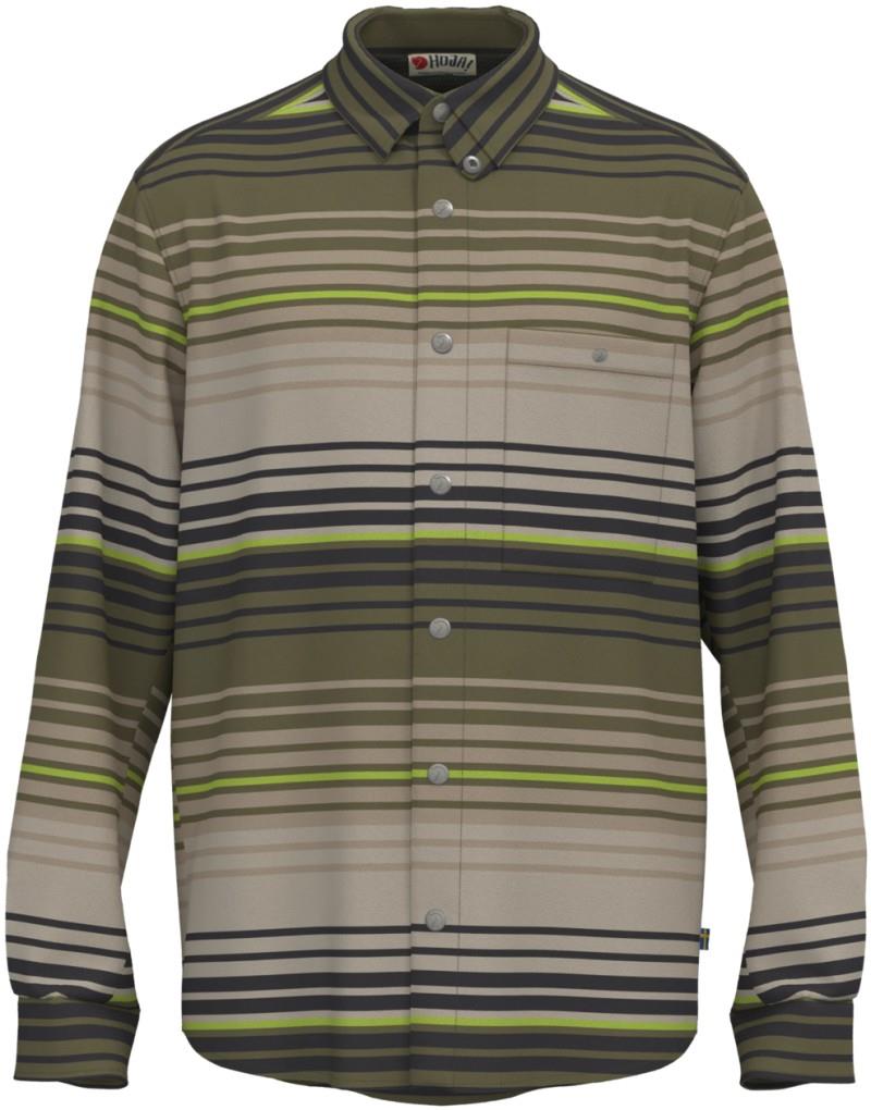 Hoja Fleece Shirt - Mens - green / chalk white 1