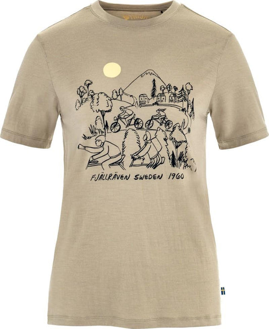 Hoja Lugnt Wool T-Shirt - Womens - fossil 1