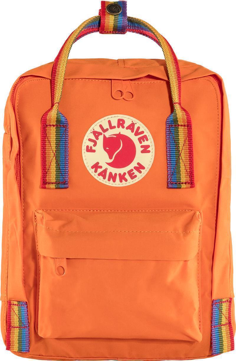 Kanken Rainbow Mini - Burnt Orange / Rainbow Pattern 1