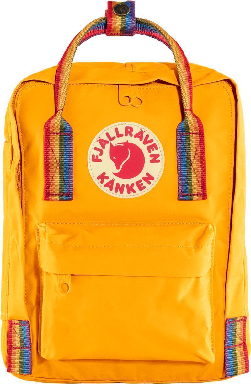 Kanken Rainbow Mini - Warm Yellow / Rainbow Pattern 1