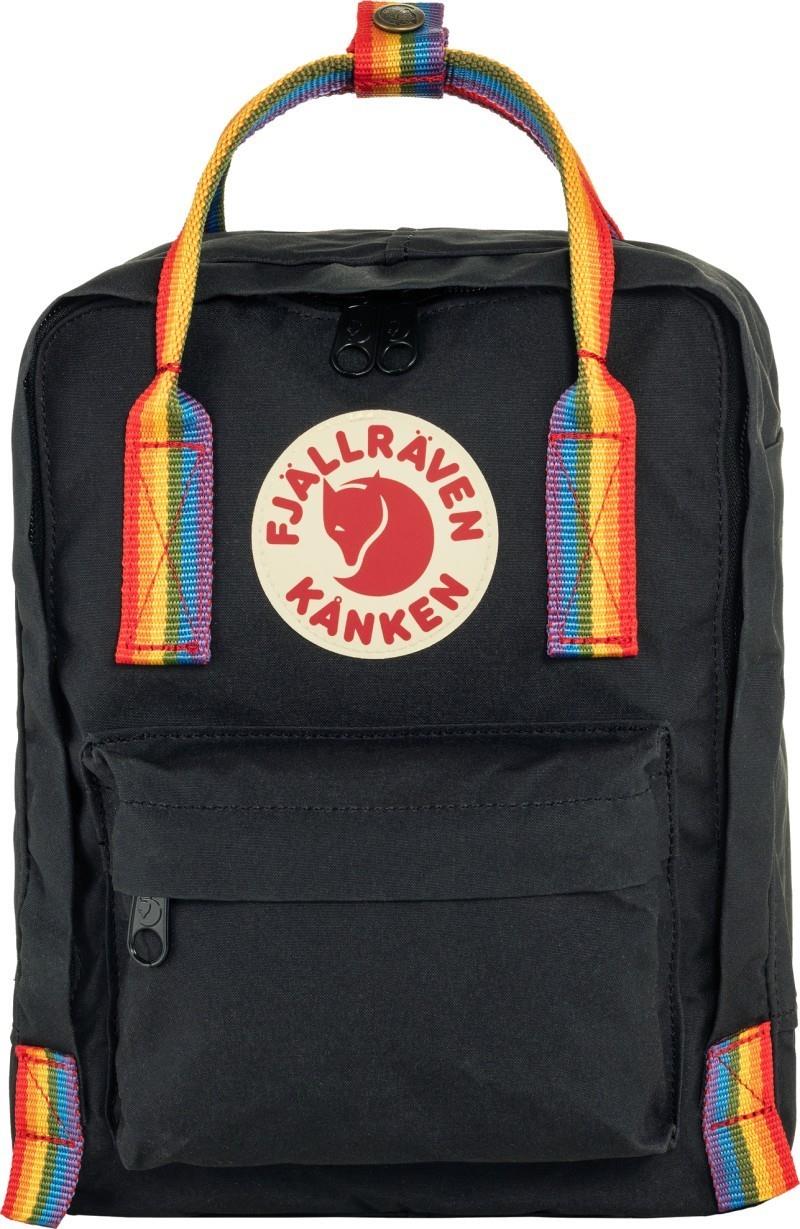 Kanken Rainbow Mini - black / rainbow pattern 1