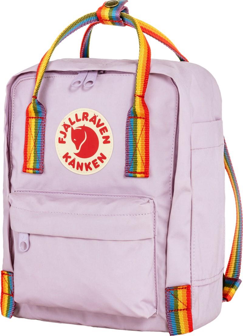 Kanken Rainbow Mini - pastel lavender / rainbow 1