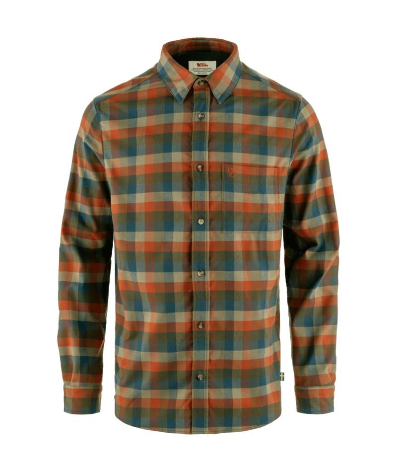 Lappland Stretch Flannel Shirt - Mens - laurel green / autumn leaf 1