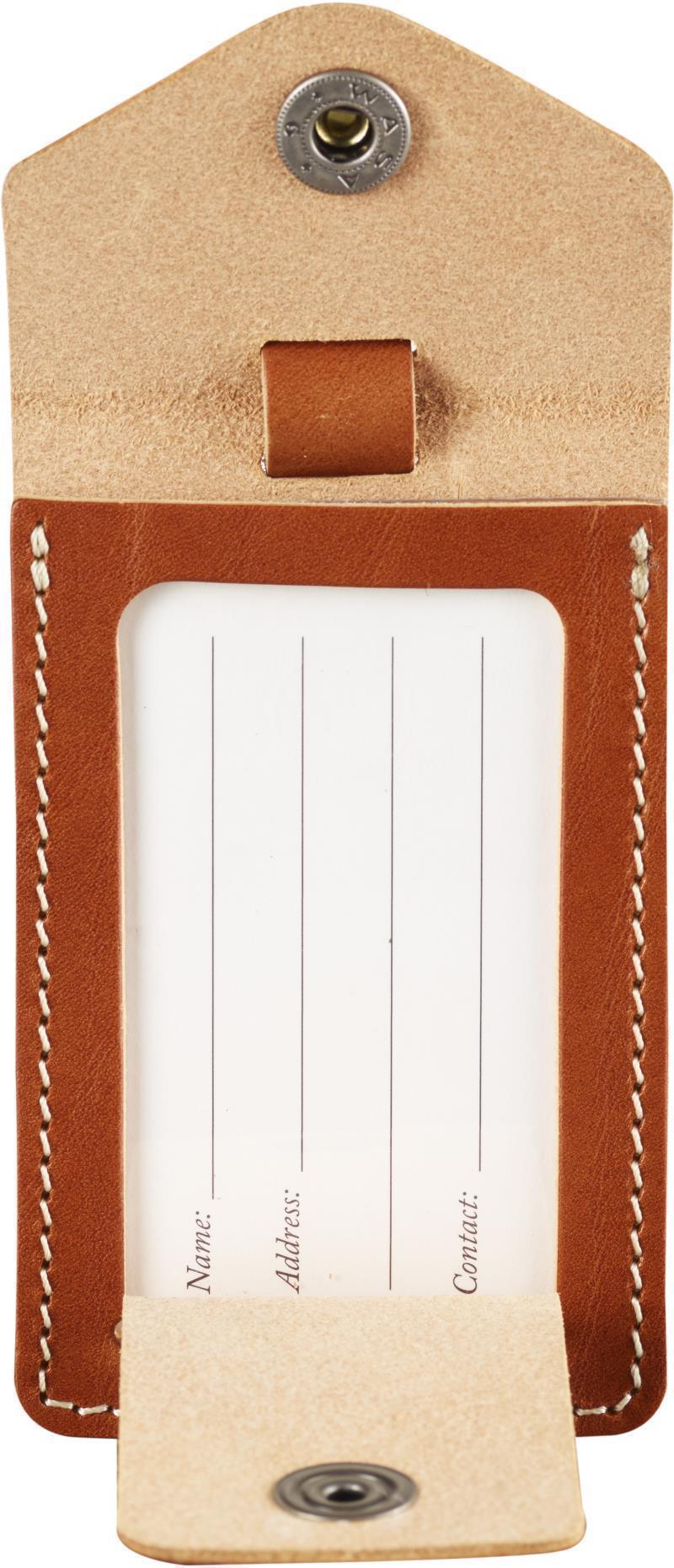 Leather Luggage Tag - Leather Cognac 3