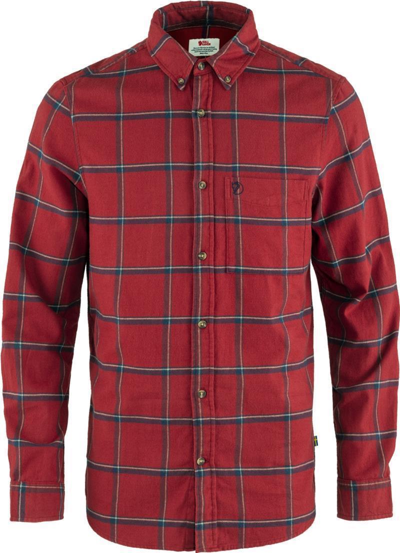 Ovik Comfort Flannel Shirt - Mens - Red Oak / Navy 1