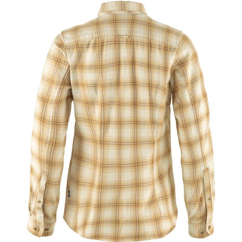 Ovik Flannel Shirt - Womens - Chalk White / Dune Beige 2