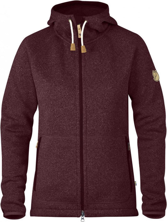 Ovik Fleece Hoodie - Womens - Dark Garnet 1