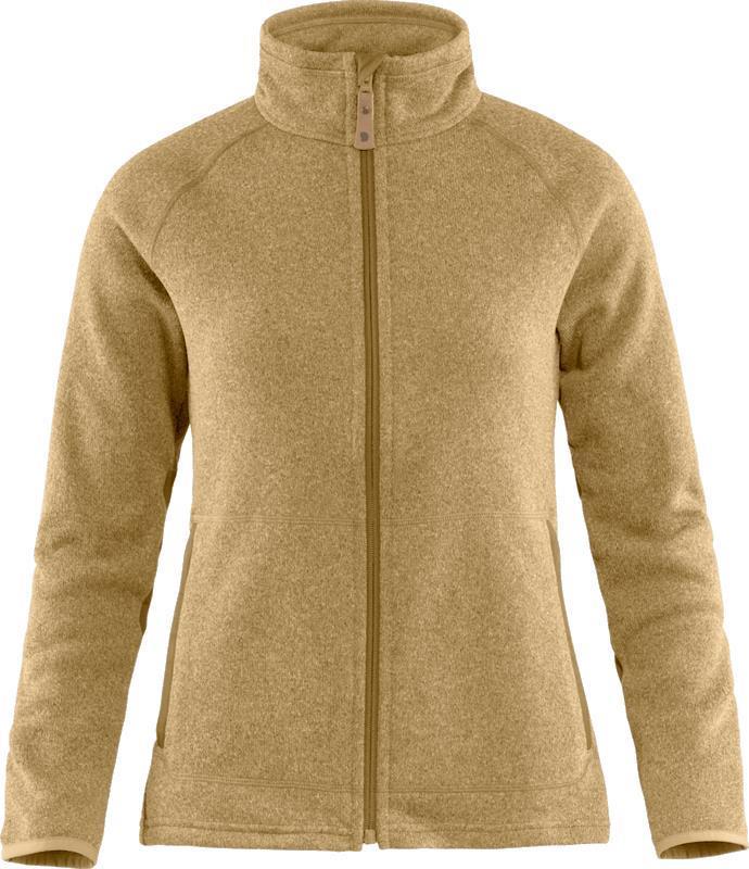 Ovik Fleece Zip Sweater - Womens - Dune Beige 1