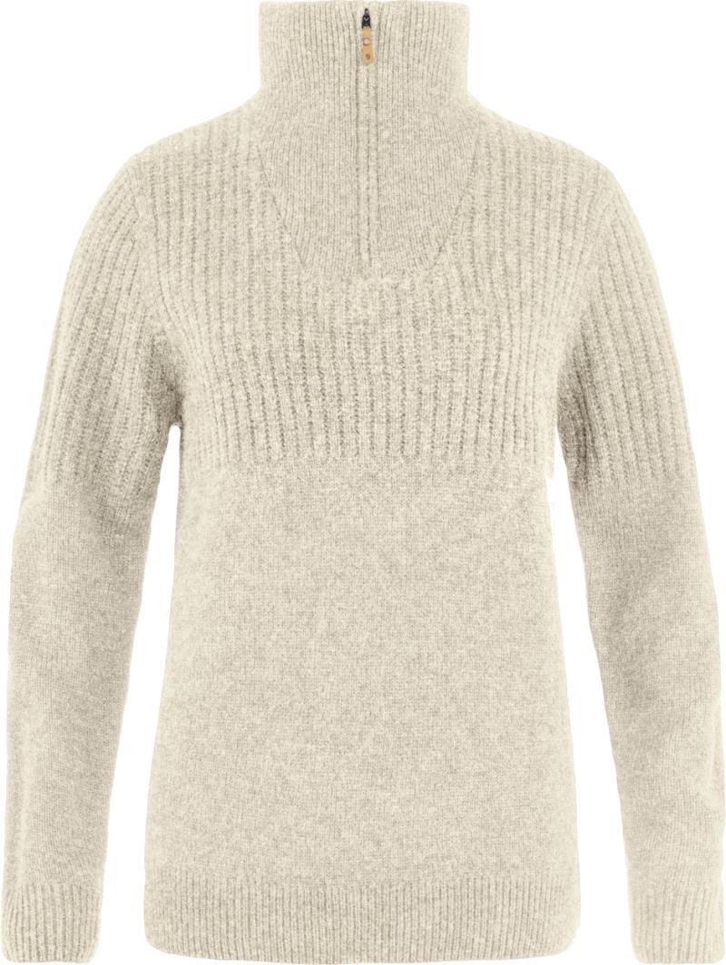 Ovik Half Zip Knit - Womens - Chalk White 1