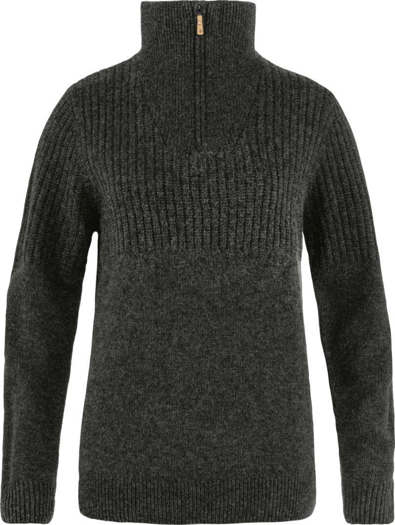 Ovik Half Zip Knit - Womens - Dark Grey 1