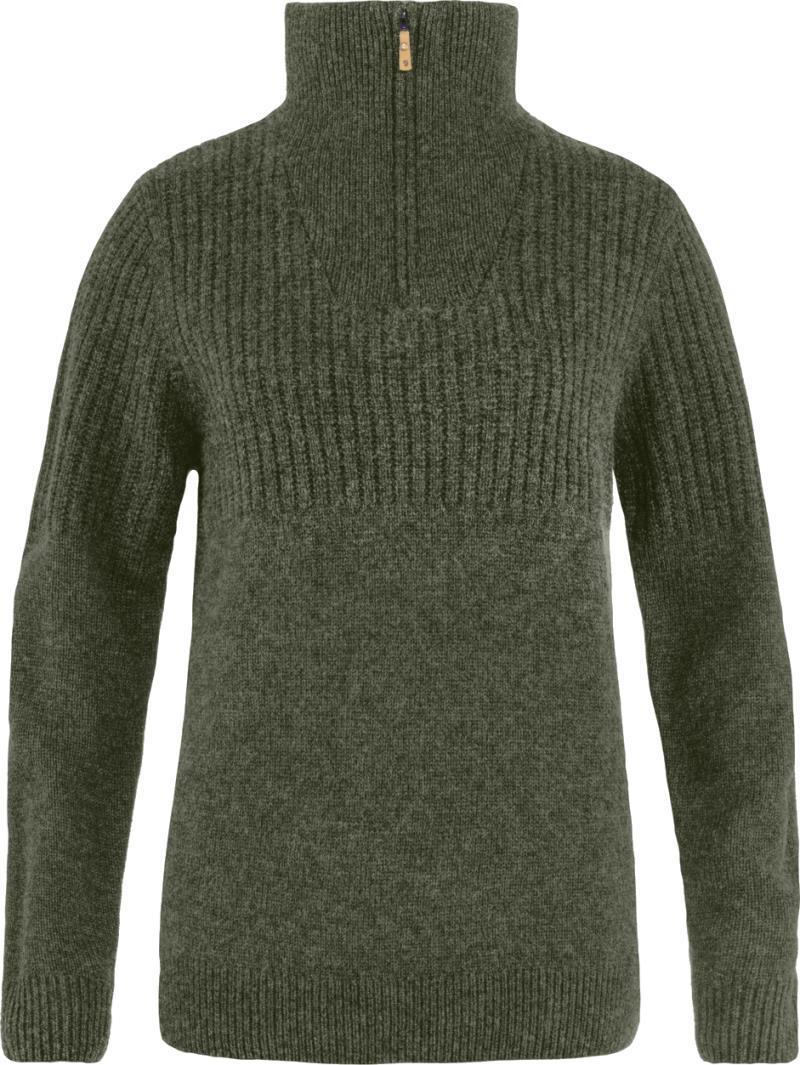 Ovik Half Zip Knit - Womens - Deep Forest 1